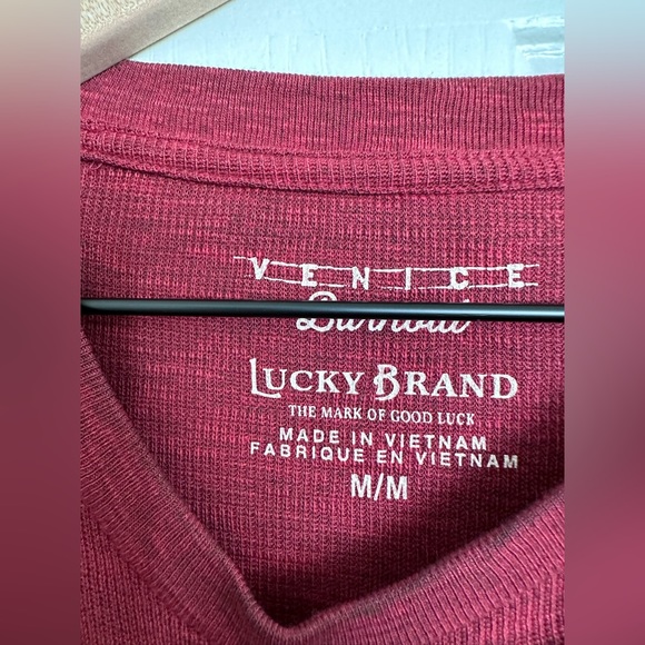 Venice Burnout Long Sleeve Tee - Burgundy - Picture 4 of 7